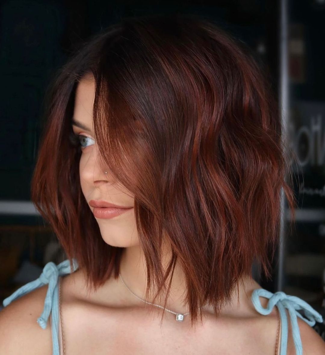 Deep Auburn Fall Lob Idea