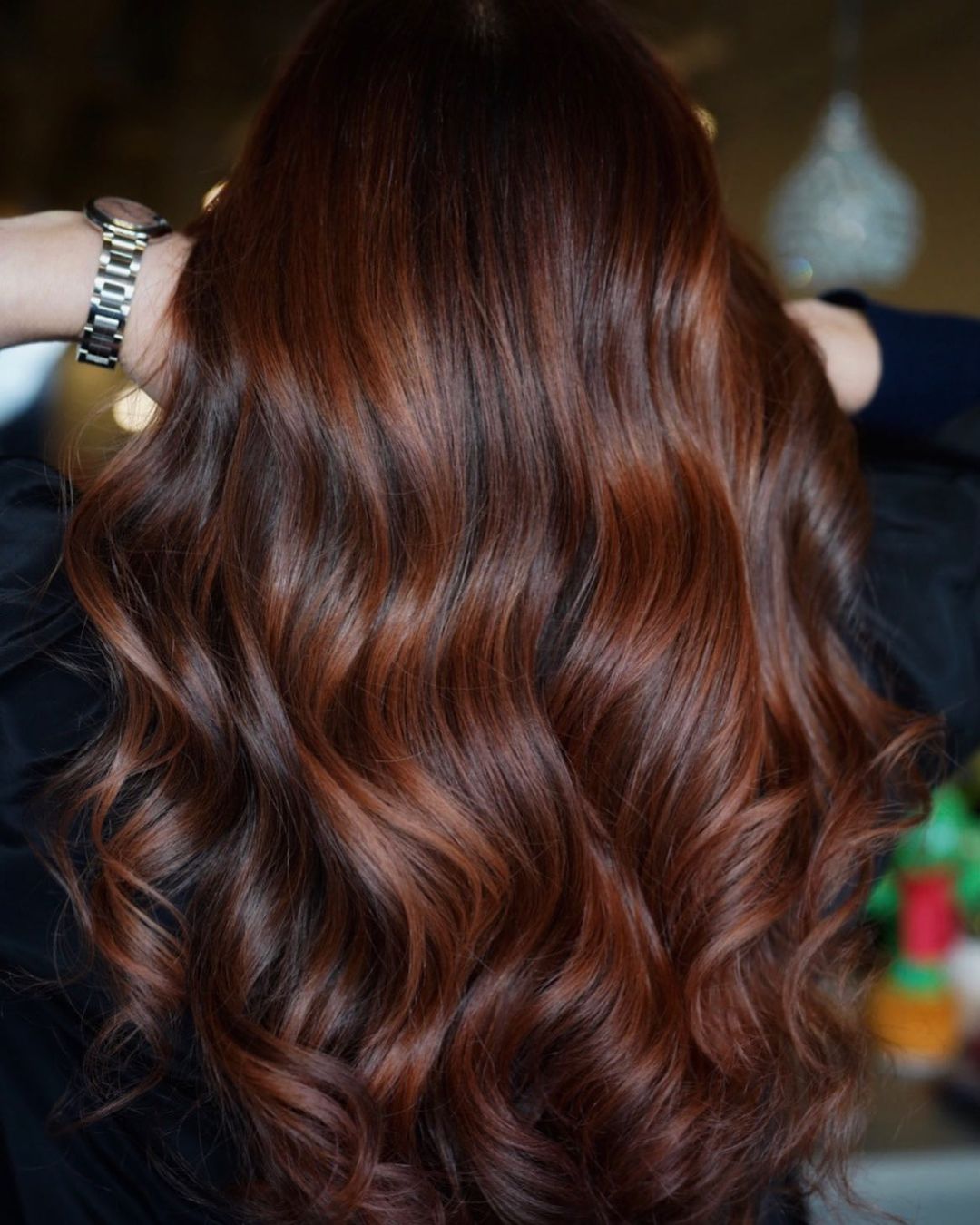 Cinnamon Brown and Auburn Balayage