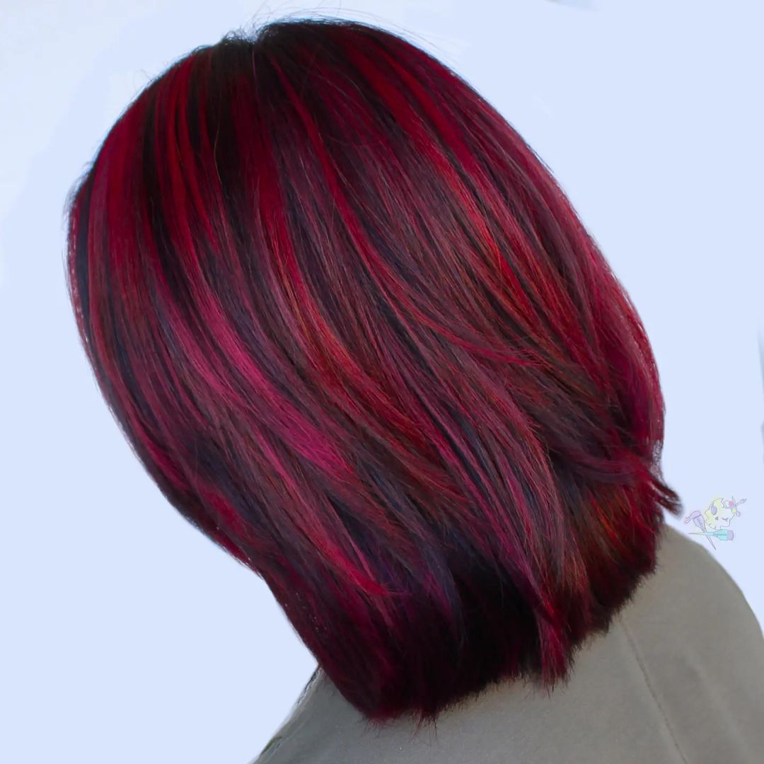 Black Lob with Magenta and Scarlet Highlights