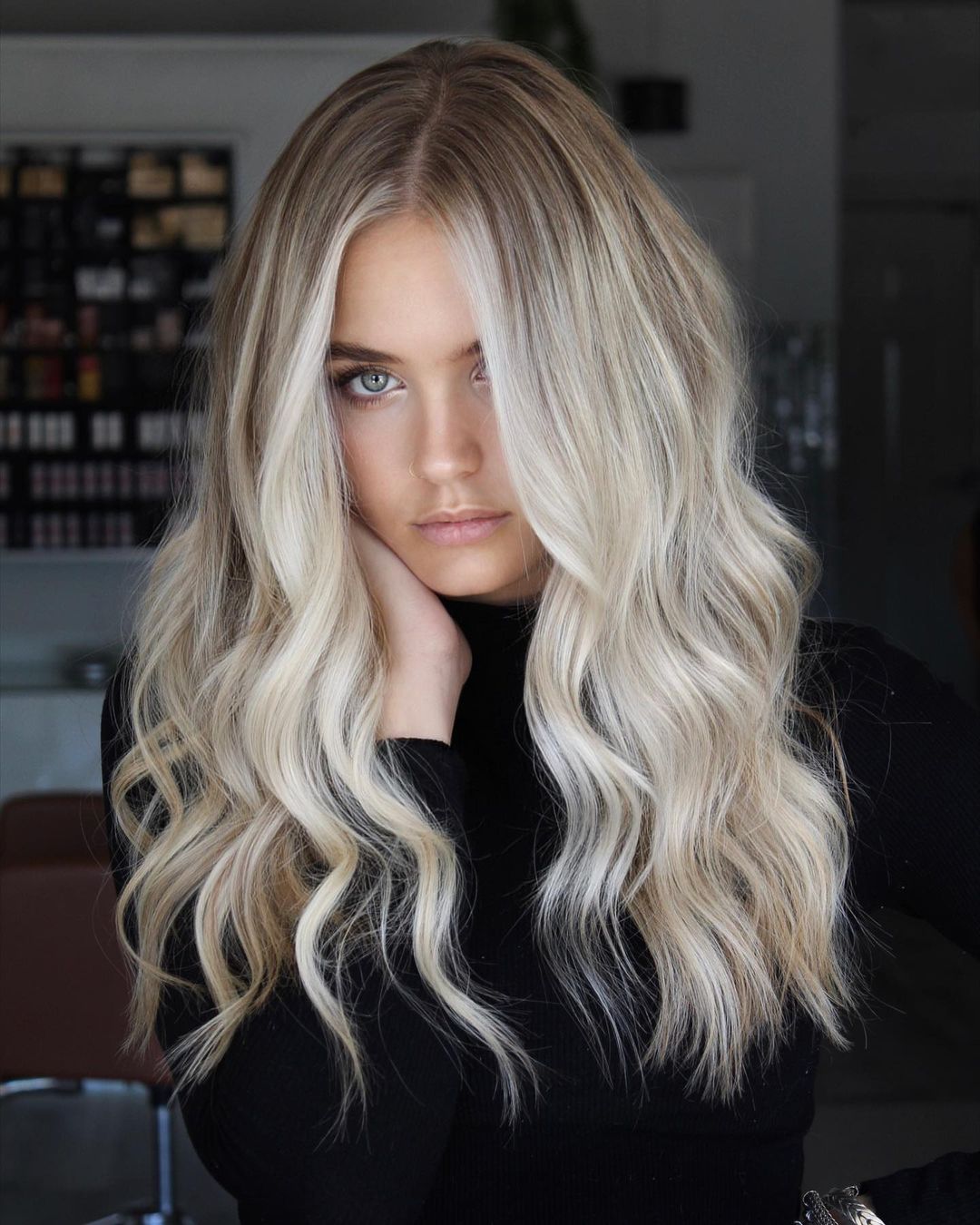 Shimmering Pearl Blonde Waves