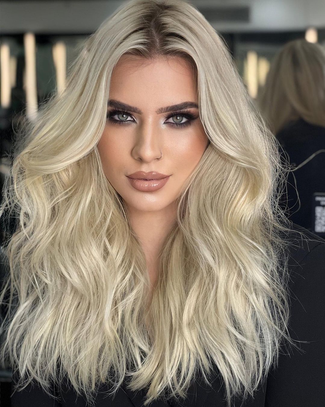 Warm Platinum Blonde Hair Color