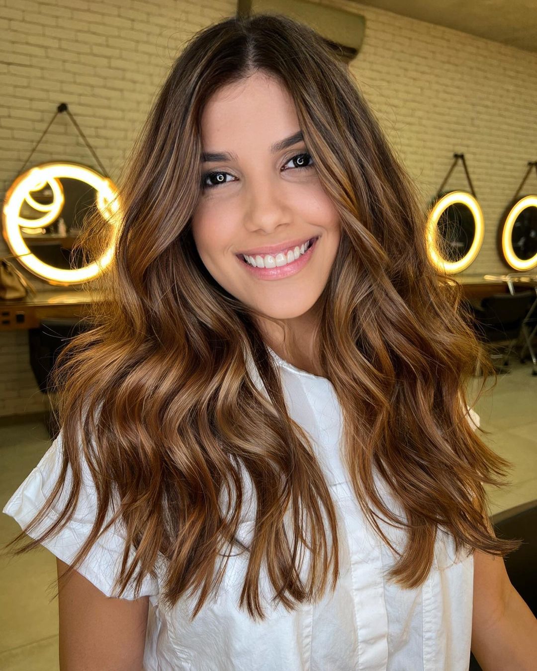 Cute Light Golden Brown Hair Color for Fall