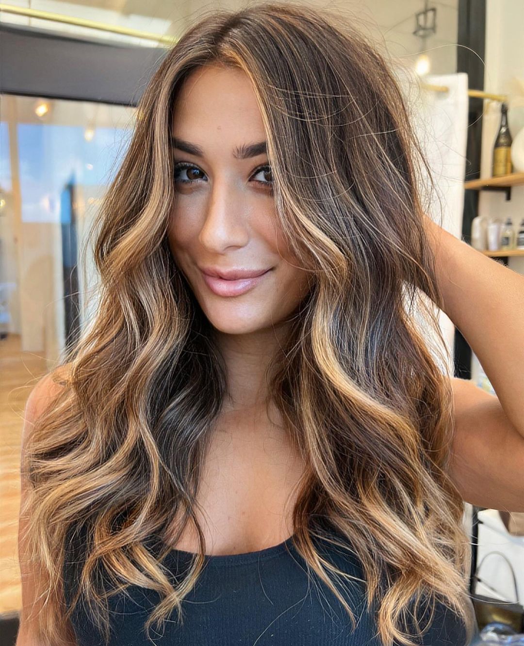 Sweet Blonde Fall Highlights for Brunettes