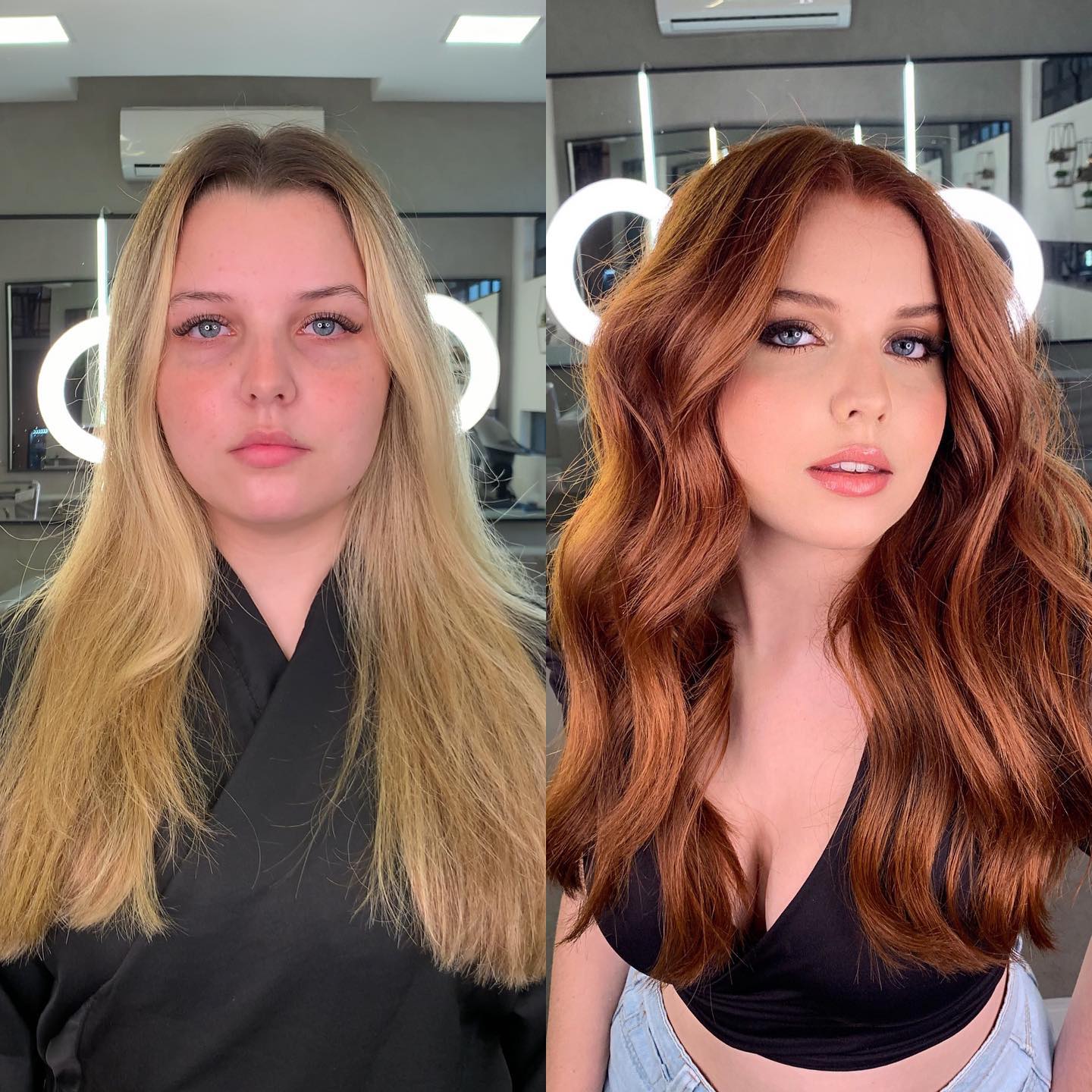 Blonde to Copper Fall Makeover