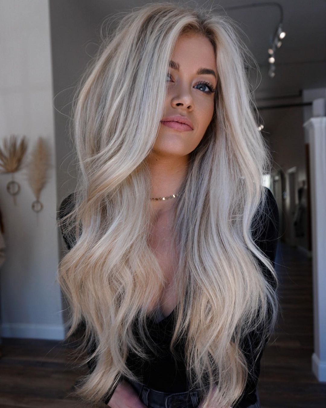 Long Shaggy Gray Blonde Hair