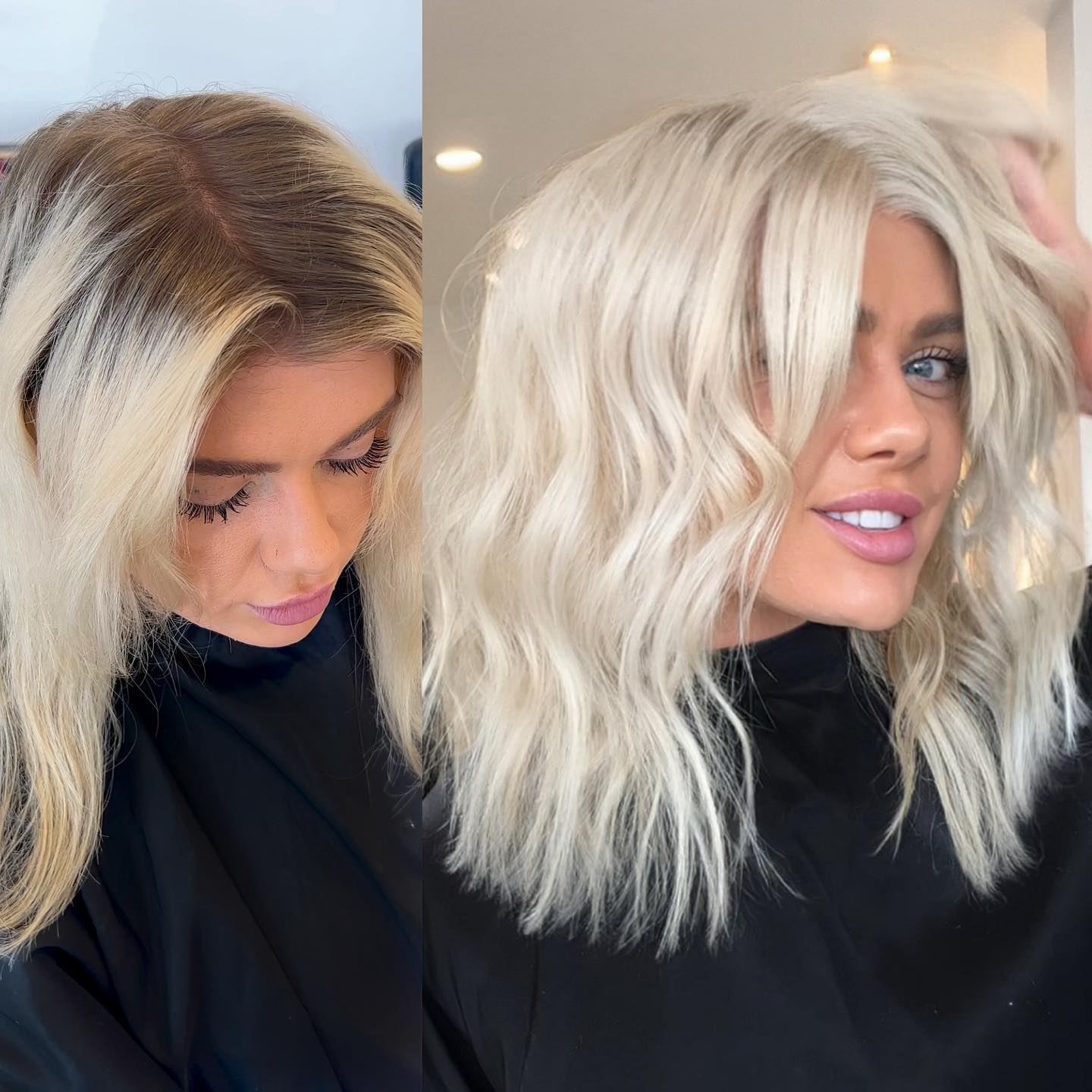 Shiny Platinum Lob Before and After