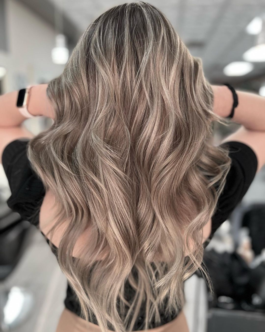 Beige Bronde Balayage Long Hair