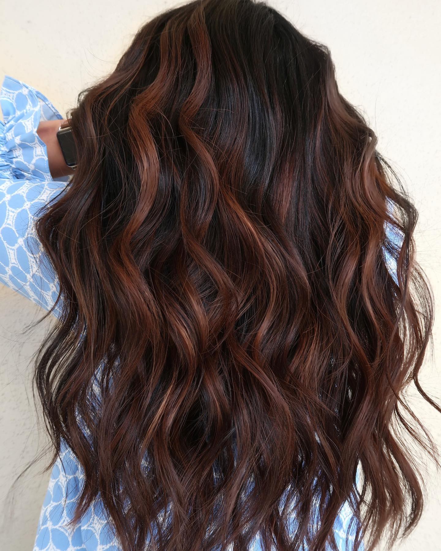 Mocha Hair with Caramel Highlights